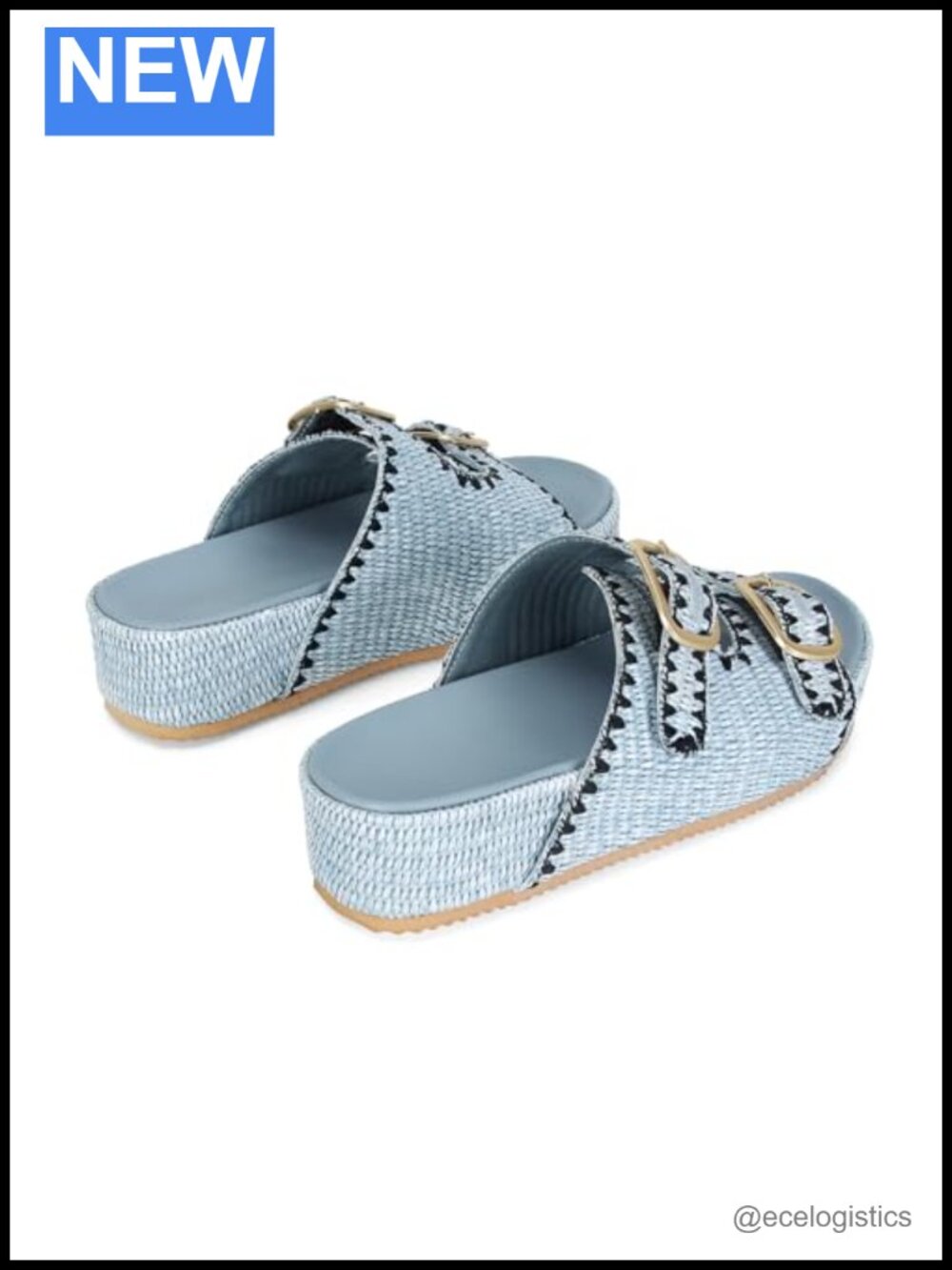 Woven Raffia Espadrille Wedges Sandals with Arch Support and Adjustable Straps - Picture 5 of 6